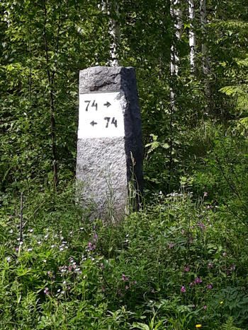 Joensuun ja Sortavalan puoliväli 74 km molempiin