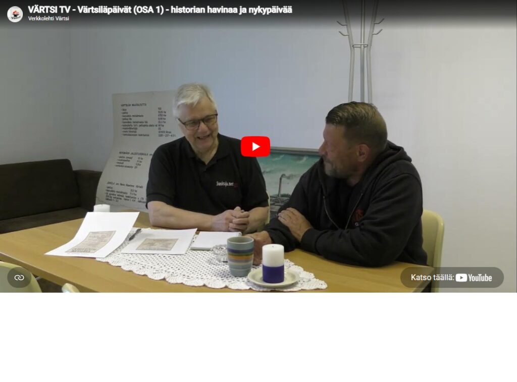 Värtsiläpäivien historiaa artikkelikuva. Jorma Summanen Värtsi verkkolehden haastattelussa. Toimittajana Eero-Matti Lintunen.